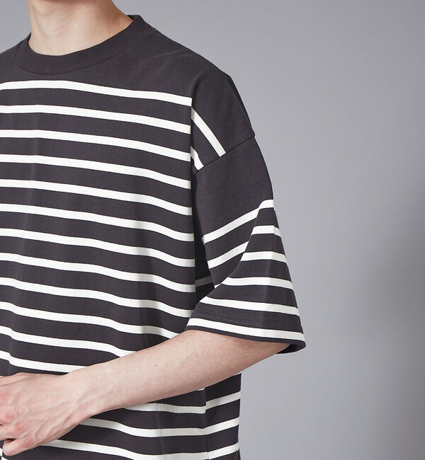 ABAHOUSE「【MONTKEMMEL / モンケメル】別注 ボーダー オーバーサイズ クルーネ」|Tシャツ・カットソー|