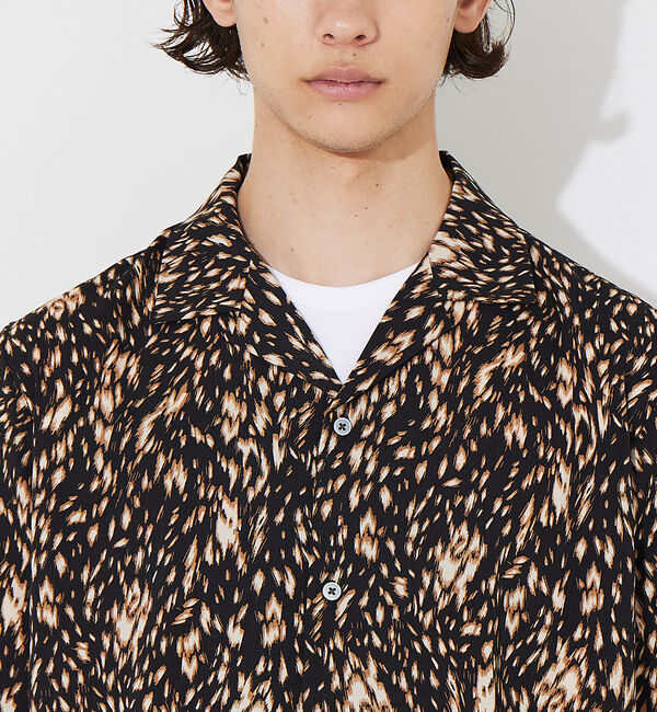 ABAHOUSE「【アニマル柄】オープンカラー 半袖シャツ」|シャツ・ブラウス|