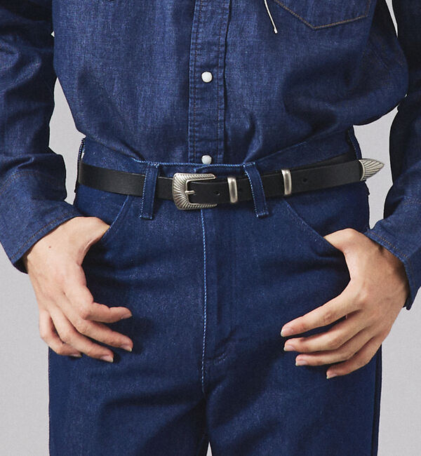 ABAHOUSE「【WEB限定】WESTERN BELT/ レザーウエスタンベルト」|ベルト|ブラック系その他2
