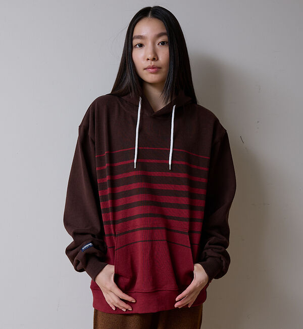 ABAHOUSE「BARBARIAN 12ozHEAVY WEIGHTパーカー/ボーダー/ユニセッ」|パーカー|ブラウン系その他1