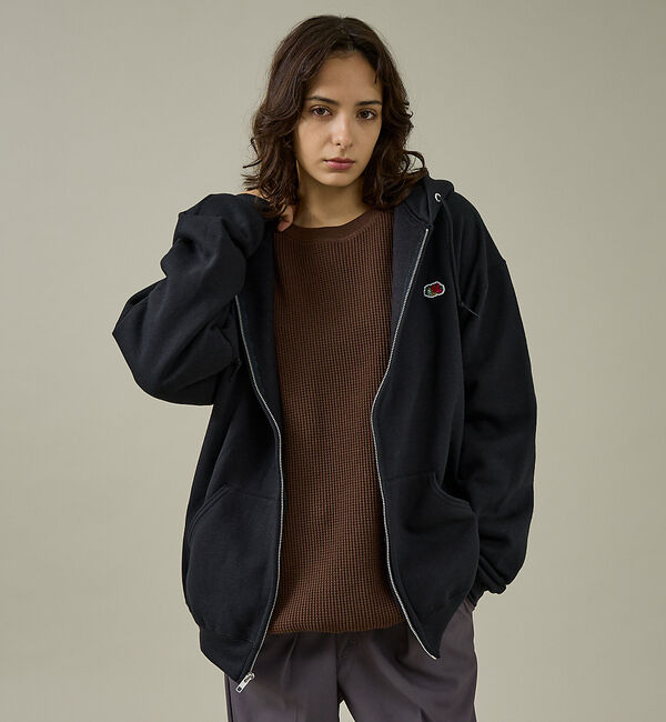 ABAHOUSE「【FRUIT OF THE LOOM】PRINTZIP HOODIE2/ユニセッ」|パーカー|ブラック