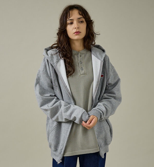 ABAHOUSE「【FRUIT OF THE LOOM】PRINTZIP HOODIE2/ユニセッ」|パーカー|グレー