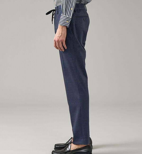 ABAHOUSE「【セットアップ対応】チェック柄 ライトポンチ イージースラックス / ストレッチ」|スラックス|