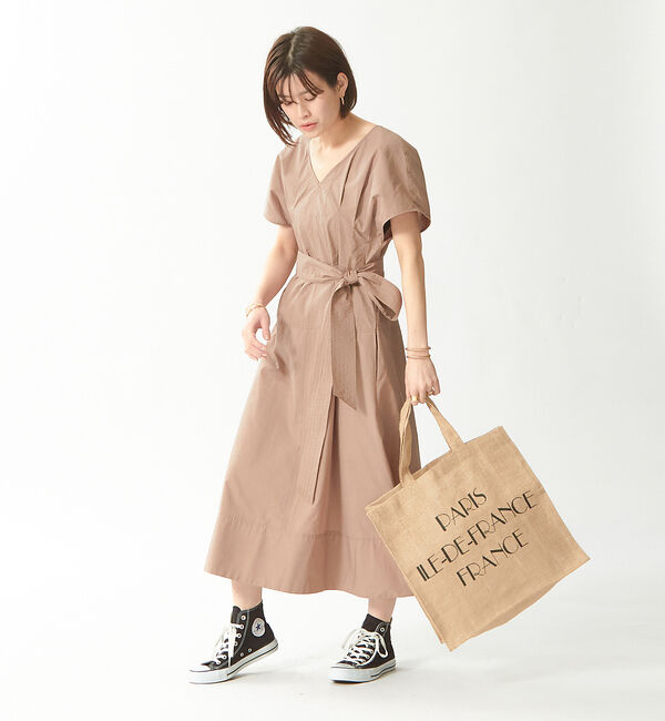 Rouge vif「タイプライタータックワンピース」|ワンピース|ベージュ