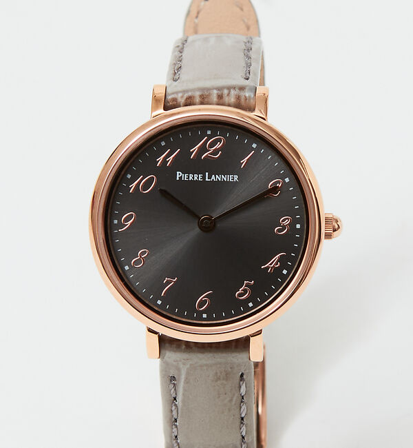 Rouge vif「【PIERRE LANNIER】ノバコレクションチャコールグレーP427C930」|腕時計|