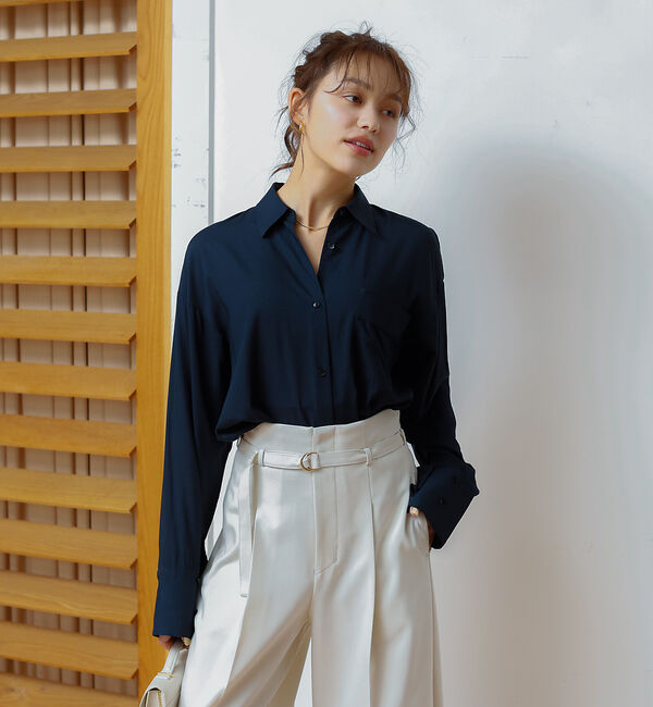 Rouge vif「レーヨンとろみシャツ」|シャツ・ブラウス|