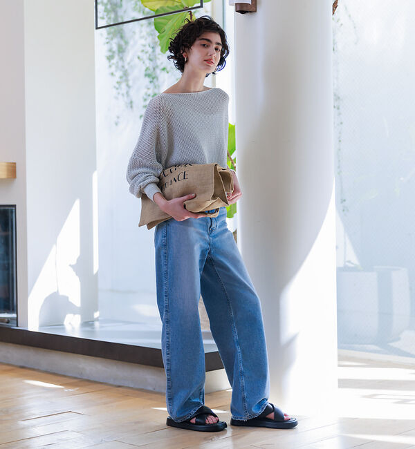 Rouge vif「ラメメッシュワイドニットプルオーバー」|ニット・セーター|