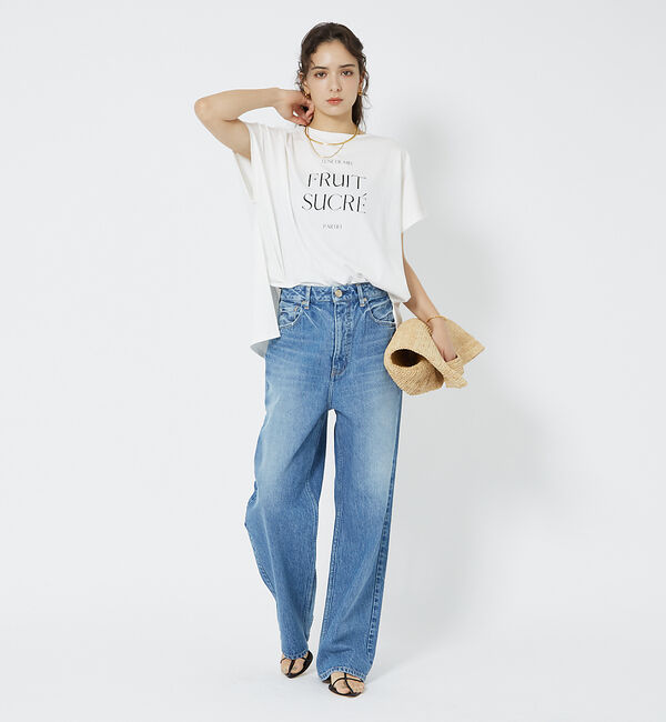 Rouge vif「【一部店舗限定】シルケット天竺フレンチスリーブTシャツ」|Tシャツ・カットソー|