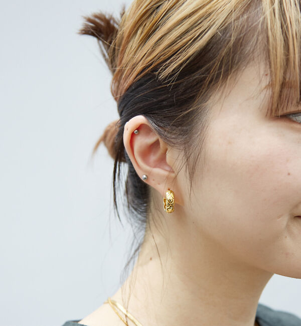 Rouge vif「【sauvage peau】キルティングデザイン ピアス / 両耳」|ピアス|