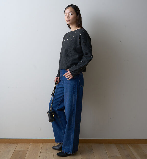 Rouge vif「【NEEDBY heritage/ニードバイ ヘリテージ】LUNA ワイドストレ」|デニム|