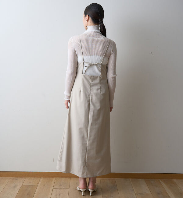 Rouge vif「【一部店舗限定】【2点セット】シングルジャケット&times;キャミワンピSET」|ノーカラージャケット|