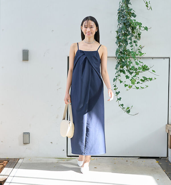 Rouge vif「【一部店舗限定】【2点セット】シングルジャケット&times;キャミワンピSET」|ノーカラージャケット|