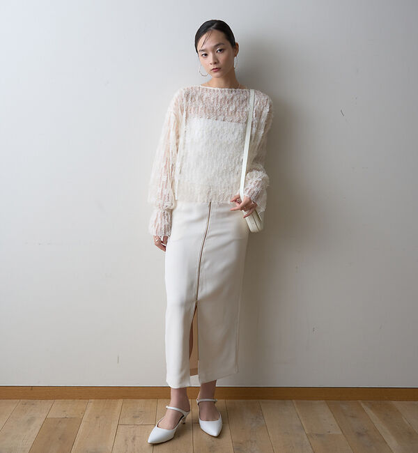 Rouge vif「【一部店舗限定】フェザーチュールブラウス」|シャツ・ブラウス|