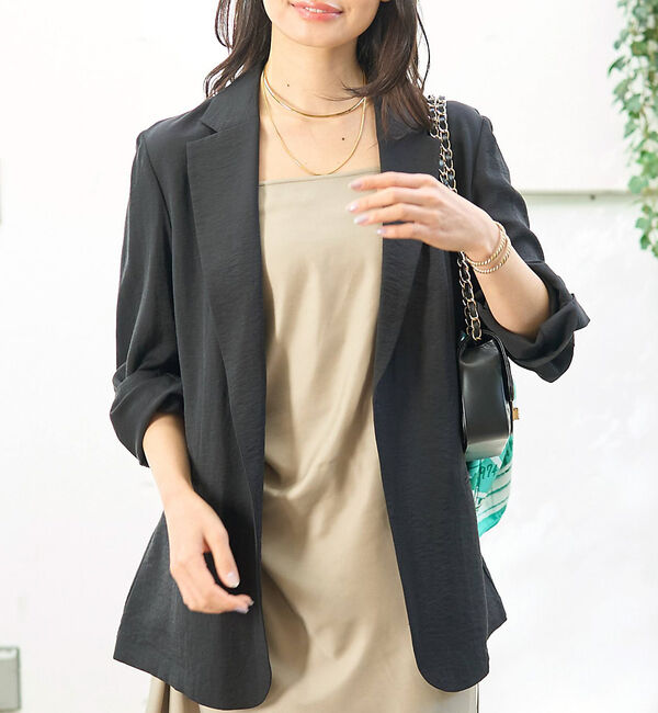 Rouge vif「シングルテーラージャケット」|テーラードジャケット|ブラック