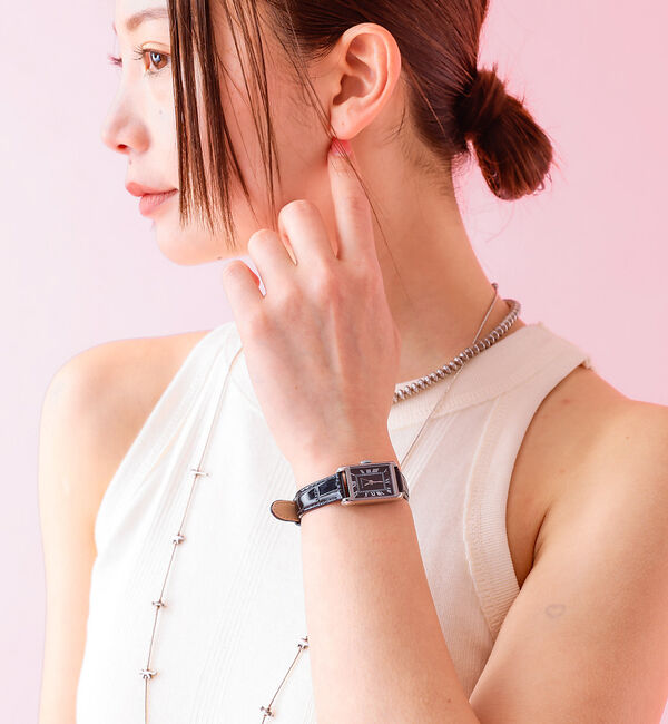 Rouge vif「【MATOW/マトウ】Tsuki 朧月 ノワール/腕時計/SQUARE/NOIR」|腕時計|ブラック