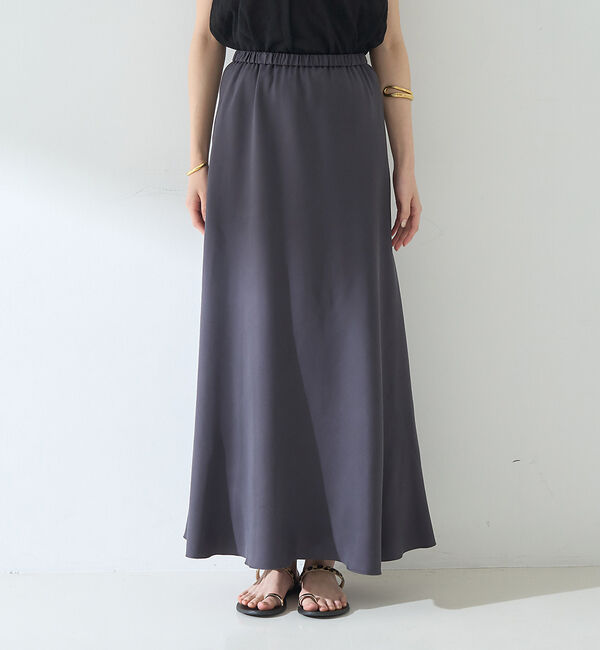 Rouge vif「ヴィンテージライクキュプラバイヤスロングスカート」|スカート|