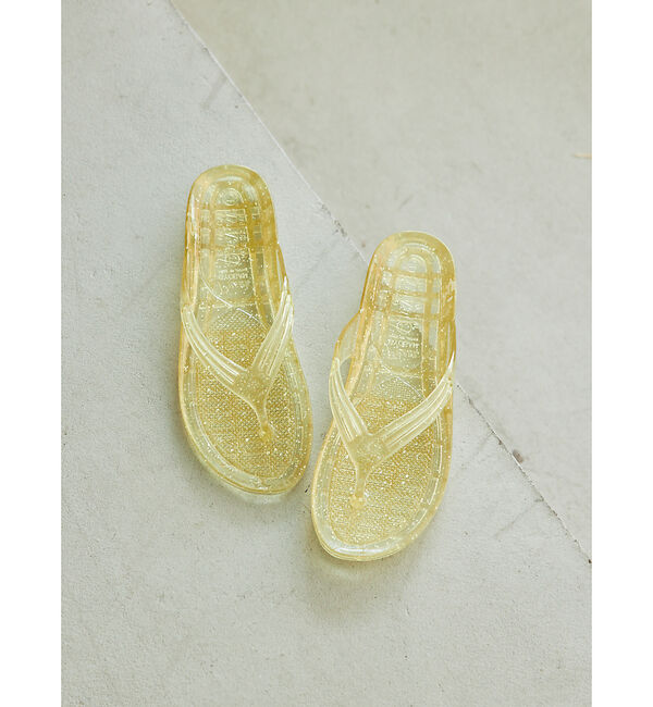 Rouge vif「別注【LAROUTE &times; GYOSAN】ロゴプリント ギョサン / ビーチサンダ」|サンダル|イエロー