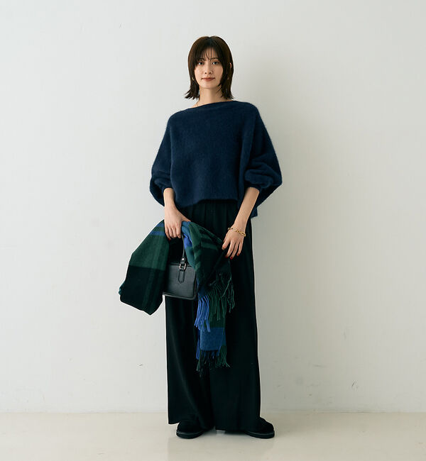 Rouge vif「フォックスウールクロップドボレロプルオーバー」|ニット・セーター|