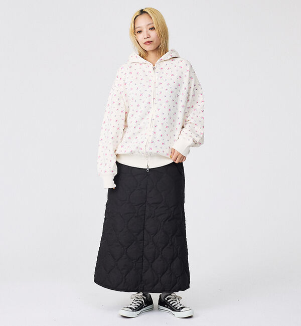 Rouge vif「【JEMORGAN/ジェーイーモーガン】ガーゼ裏毛花柄フルジップパーカー/JF6」|パーカー|