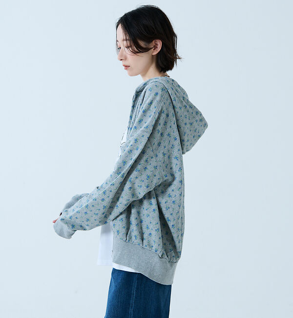 Rouge vif「【JEMORGAN/ジェーイーモーガン】ガーゼ裏毛花柄フルジップパーカー/JF6」|パーカー|