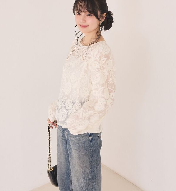 Rouge vif「【一部店舗限定】【北野百笑さんコラボ】レースブラウス【予約】」|シャツ・ブラウス|