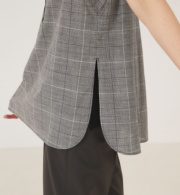 qualite「スタンド2wayチュニックブラウス」|シャツ・ブラウス|