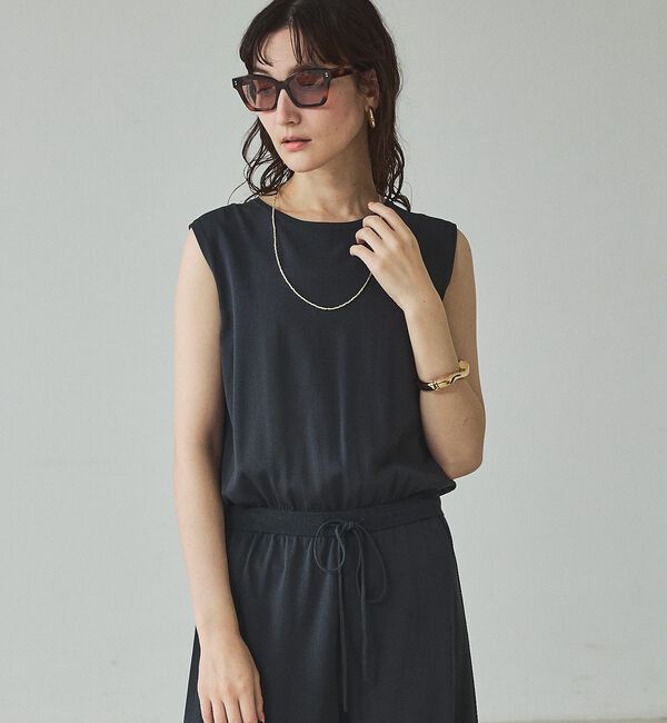 qualite「【接触冷感】レーヨンストレッチオールインワン【予約】」|オールインワン|