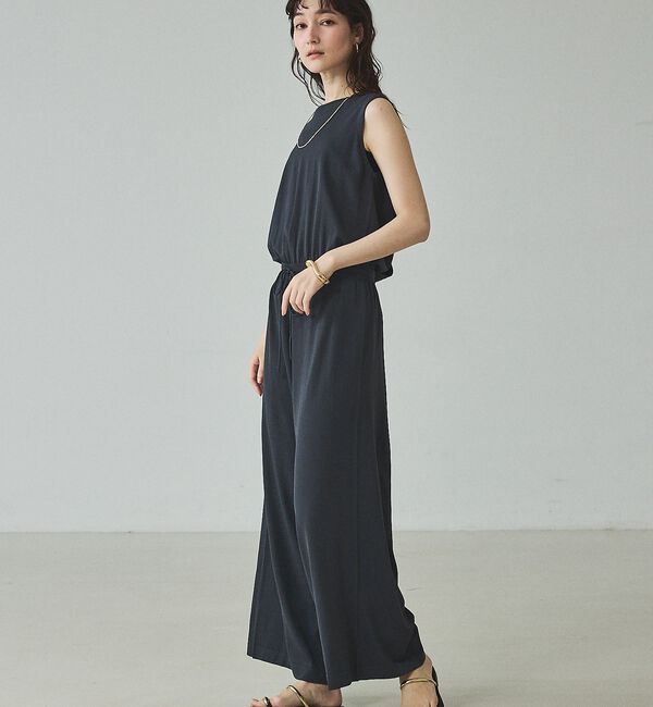 qualite「【接触冷感】レーヨンストレッチオールインワン【予約】」|オールインワン|