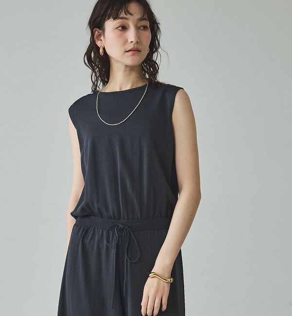 qualite「【接触冷感】レーヨンストレッチオールインワン【予約】」|オールインワン|