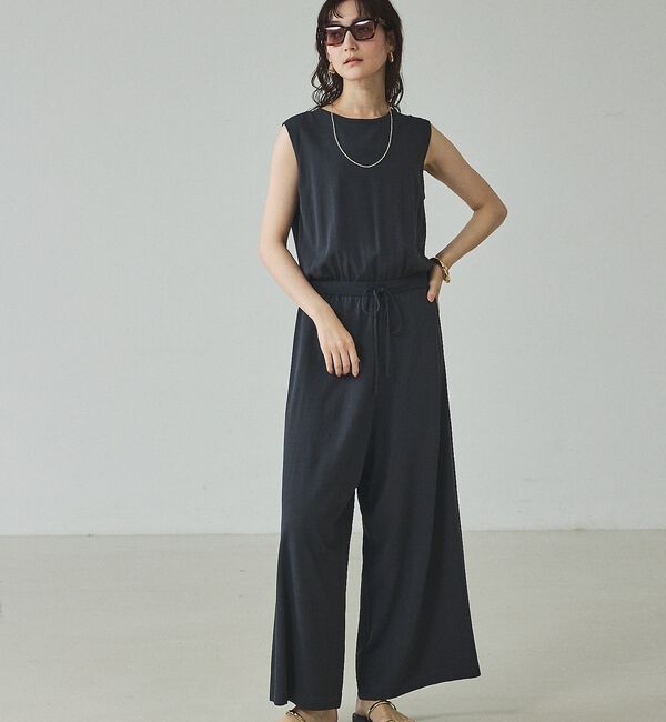 qualite「【接触冷感】レーヨンストレッチオールインワン【予約】」|オールインワン|