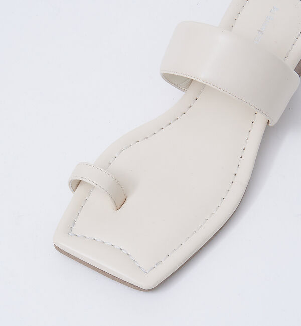 AU BANNISTER「【WEB限定】韓国風/スクエア アシンメトリー サンダル」|サンダル|