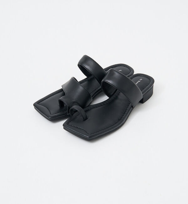 AU BANNISTER「【WEB限定】韓国風/スクエア アシンメトリー サンダル」|サンダル|