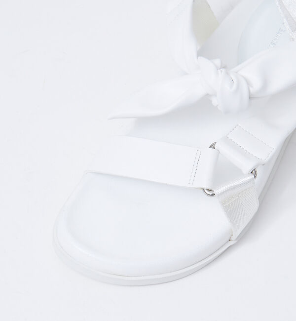 AU BANNISTER「【WEB限定】軽量/厚底 リボン スポーツ サンダル」|サンダル|