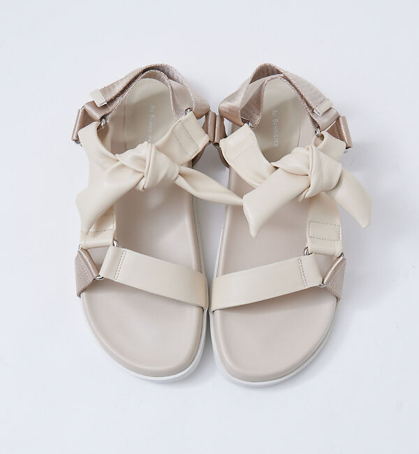 AU BANNISTER「【WEB限定】軽量/厚底 リボン スポーツ サンダル」|サンダル|