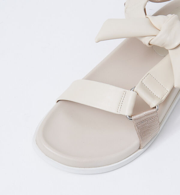 AU BANNISTER「【WEB限定】軽量/厚底 リボン スポーツ サンダル」|サンダル|