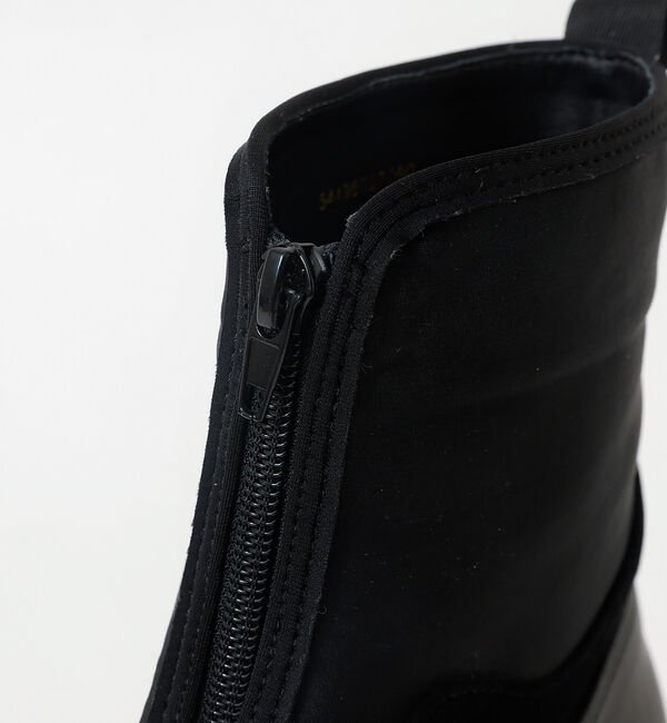 AU BANNISTER「【LAROUTE/軽量】フロントジップ 厚底ブーツ」|ショートブーツ|