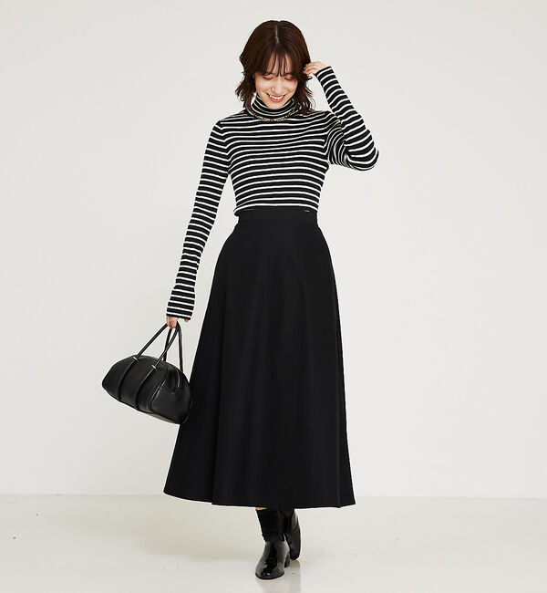 abahouse mavie「ストレッチリブハイネックプルオーバー」|ニット・セーター|