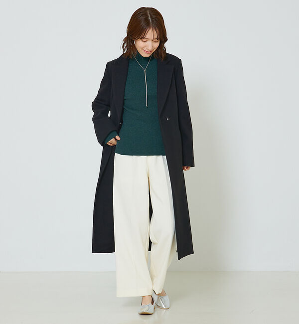 abahouse mavie「ストレッチリブハイネックプルオーバー」|ニット・セーター|