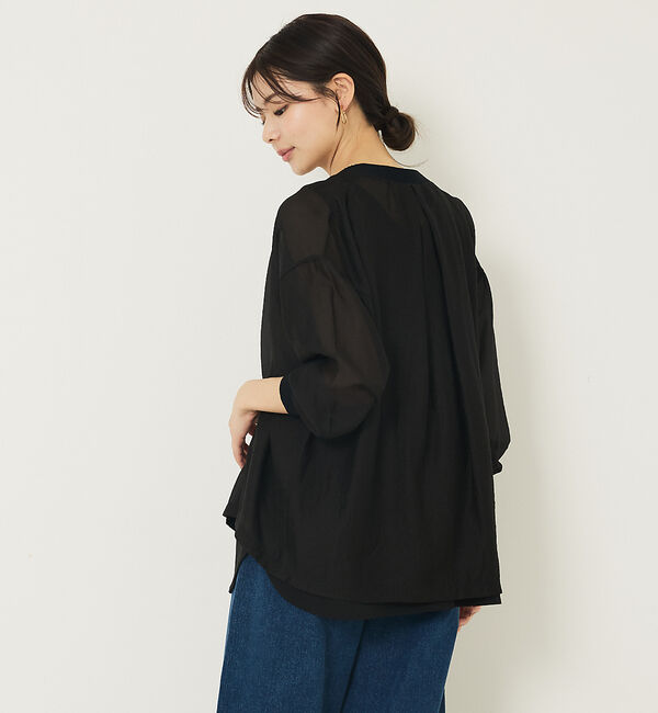 abahouse mavie「シアーシャツカーディガン」|カーディガン|