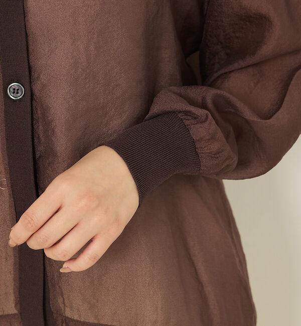 abahouse mavie「シアーシャツカーディガン」|カーディガン|