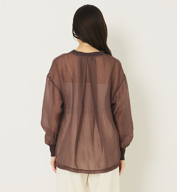 abahouse mavie「シアーシャツカーディガン」|カーディガン|