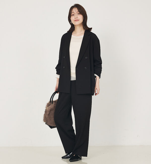 abahouse mavie「【セットアップ対応】TRストレッチタックセミワイドパンツ」|その他|