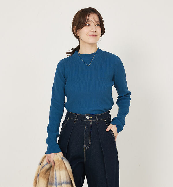 abahouse mavie「プチハイネックリブプルオーバー」|ニット・セーター|
