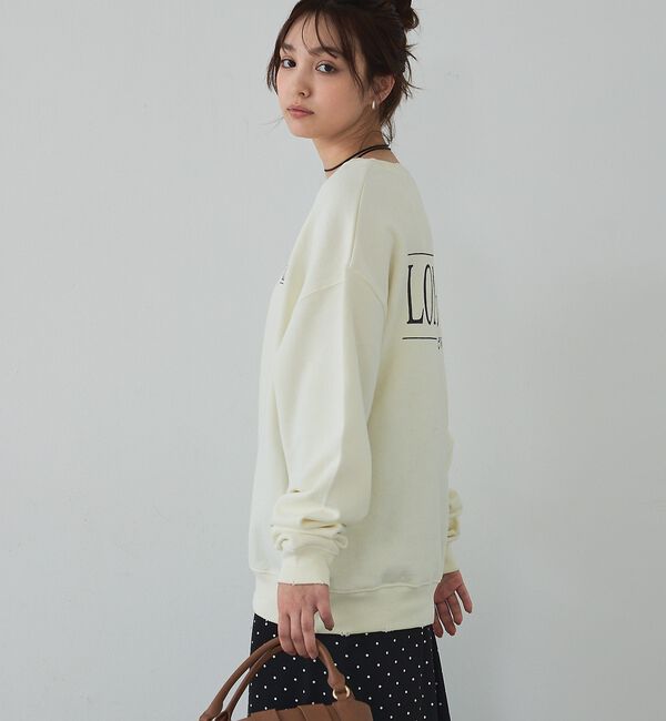 abahouse mavie「【ゆるっとこなれ感】ヴィンテージライクスウェット/冬服/長袖/刺繍/裏起毛」|スウェット・ジャージ|