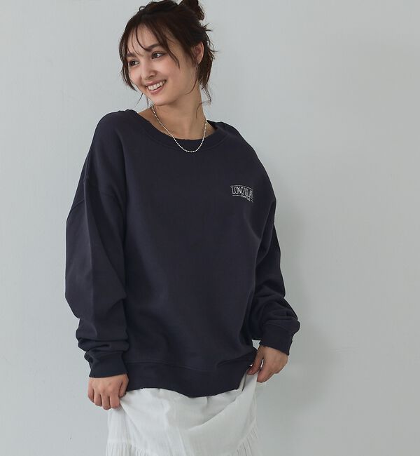 abahouse mavie「【ゆるっとこなれ感】ヴィンテージライクスウェット/冬服/長袖/刺繍/裏起毛」|スウェット・ジャージ|