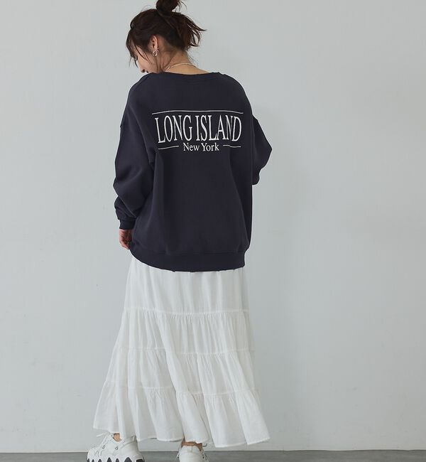 abahouse mavie「【ゆるっとこなれ感】ヴィンテージライクスウェット/冬服/長袖/刺繍/裏起毛」|スウェット・ジャージ|