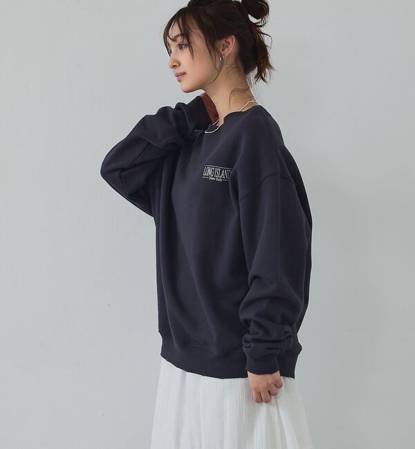 abahouse mavie「【ゆるっとこなれ感】ヴィンテージライクスウェット/冬服/長袖/刺繍/裏起毛」|スウェット・ジャージ|