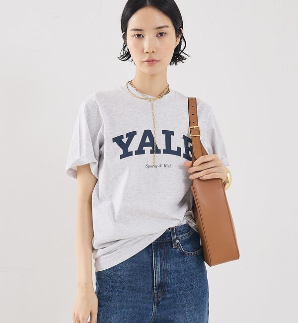The Store by C' 「【Sporty&Rich】Yale Classic T-Shirt／ロゴTシャツ」|Tシャツ・カットソー|