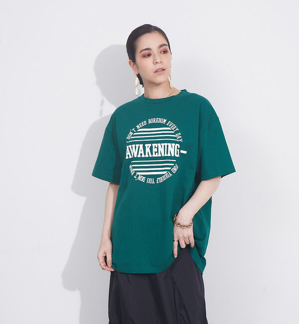 NOMINE「オリジナルロゴプリントTシャツ」|Tシャツ・カットソー|グリーン