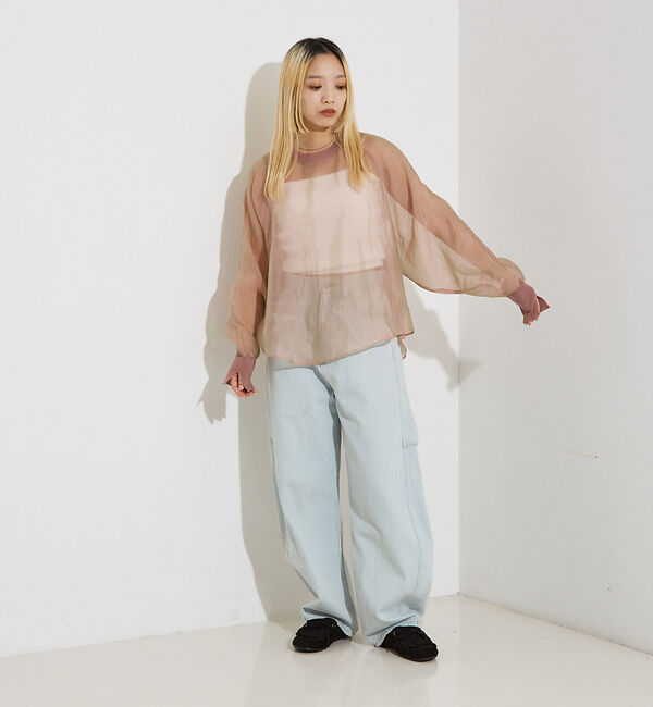 NOMINE「【セットアップ着用可】シアー ドルマンスリーブ プルオーバー」|シャツ・ブラウス|